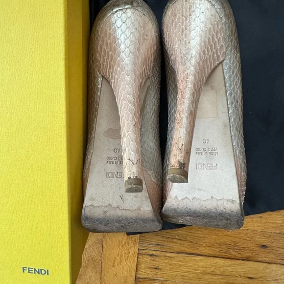 Fendi Tan Platform Heels with Stiletto - Picture 6 of 16